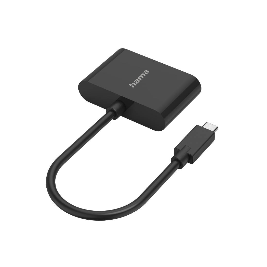 hama 00200313 Video-Adapter, 2in1, USB-C-Stecker - VGA & HDMI™-Buchse, Ultra-HD 4K