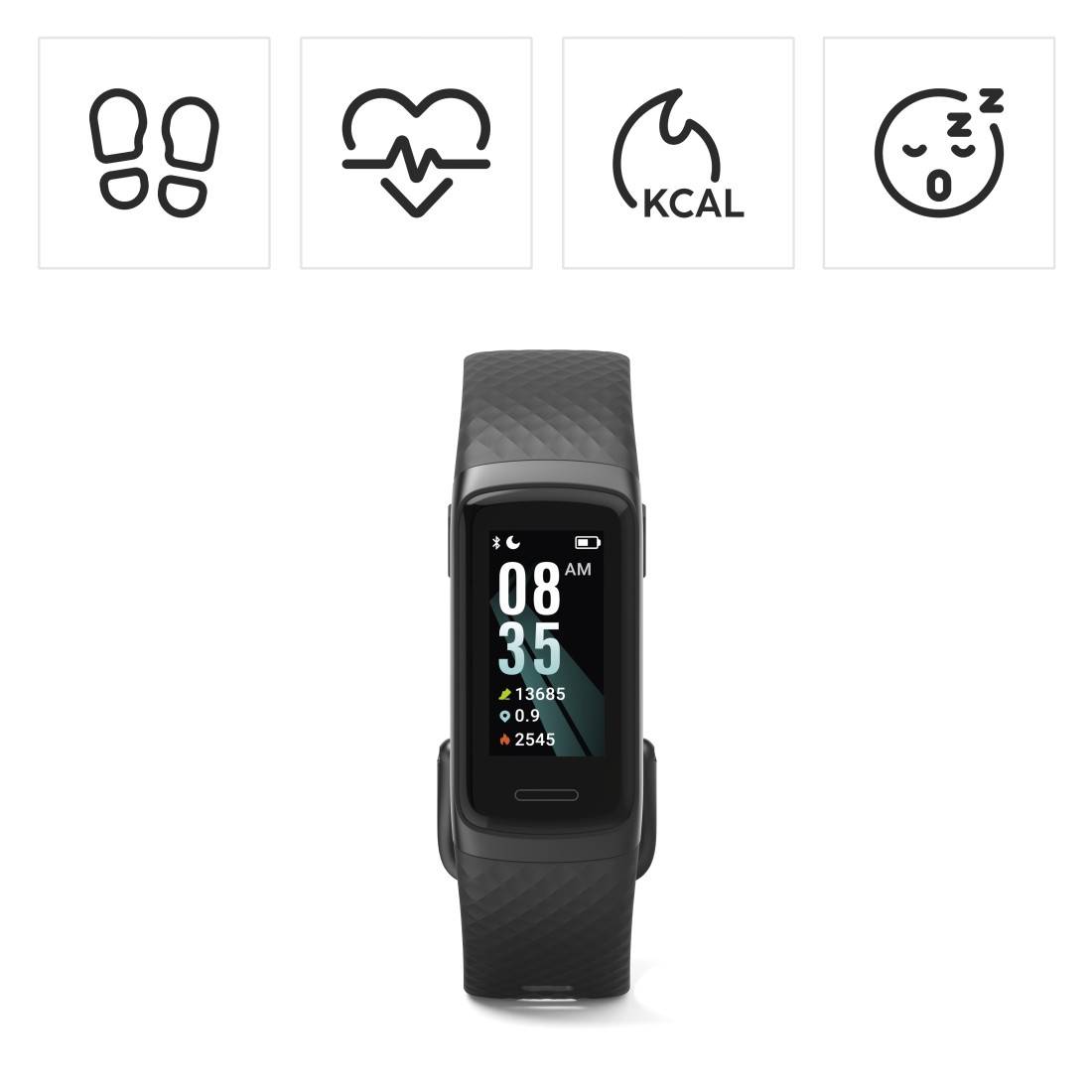hama 00178603 Fitness-Tracker "Fit Track 3910", wasserdicht, Herzfrequenz, Blutsauerstoff