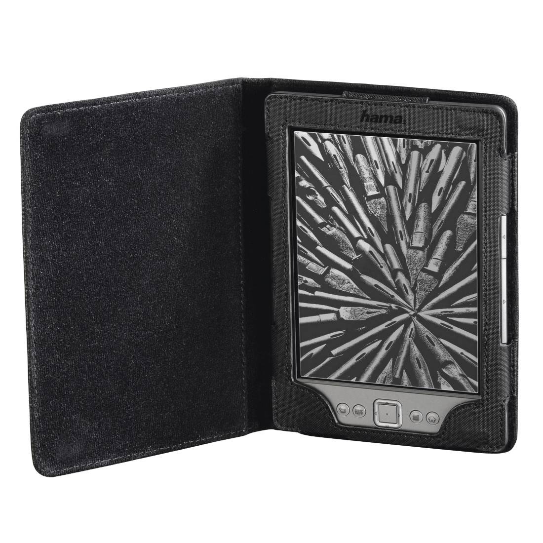 hama 00216436 eBook-Case "Arezzo" für Kindle WiFi/Paperwhite und Kobo Touch/Glo, Schwarz