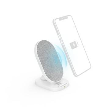 hama 00201686 Wireless Charger "QI-FC10S-Fab", 10 W, kabellose Smartphone-Ladestation, WS