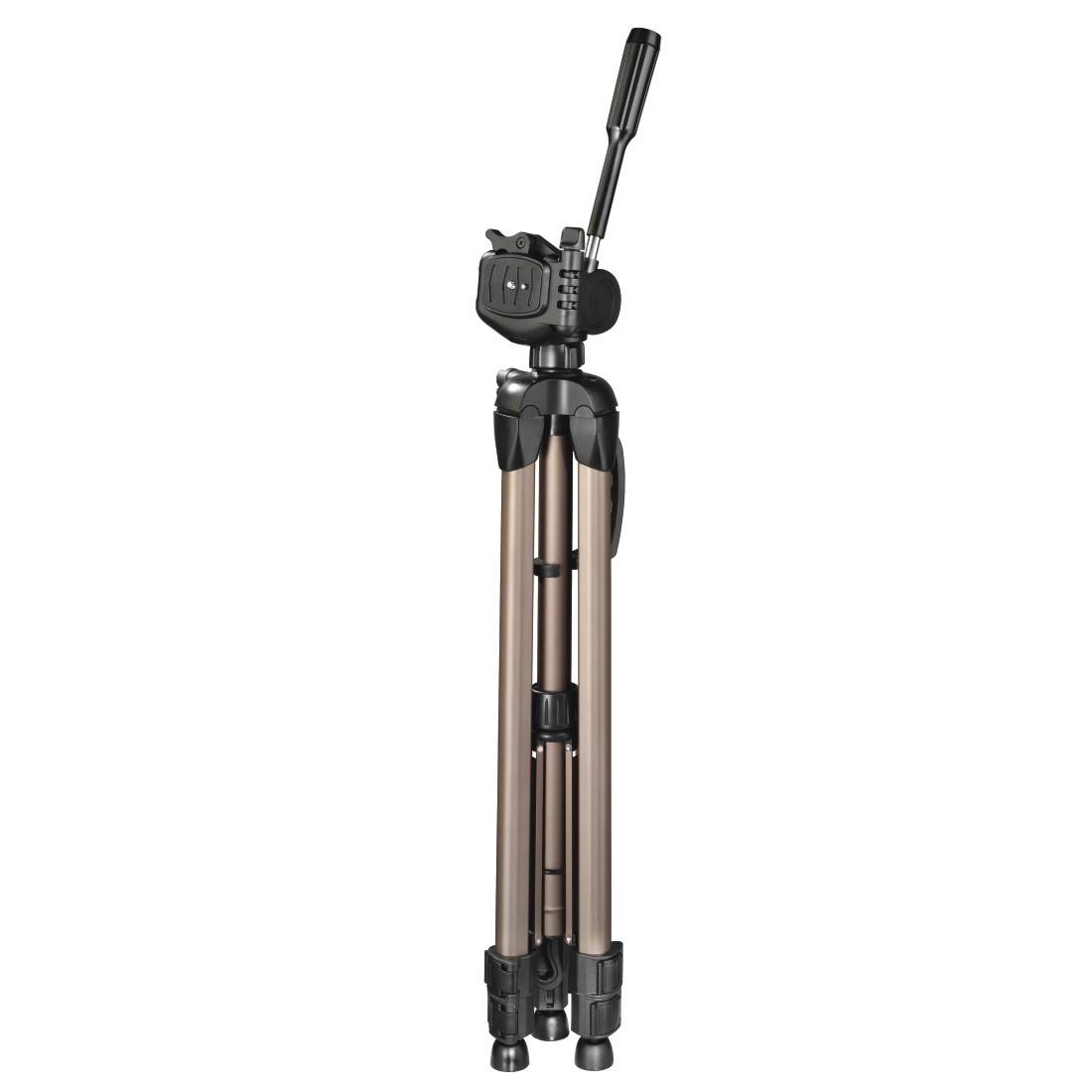 Hama Star 700 Dreibeinstativ 1/4 Zoll Arbeitshöhe=42 - 125cm Champagner inkl. Tasche, Wasserwaage