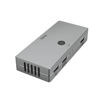 hama 00200135 KVM-Umschalter "Connect2Switch", inkl. Kabel, 4 Ports