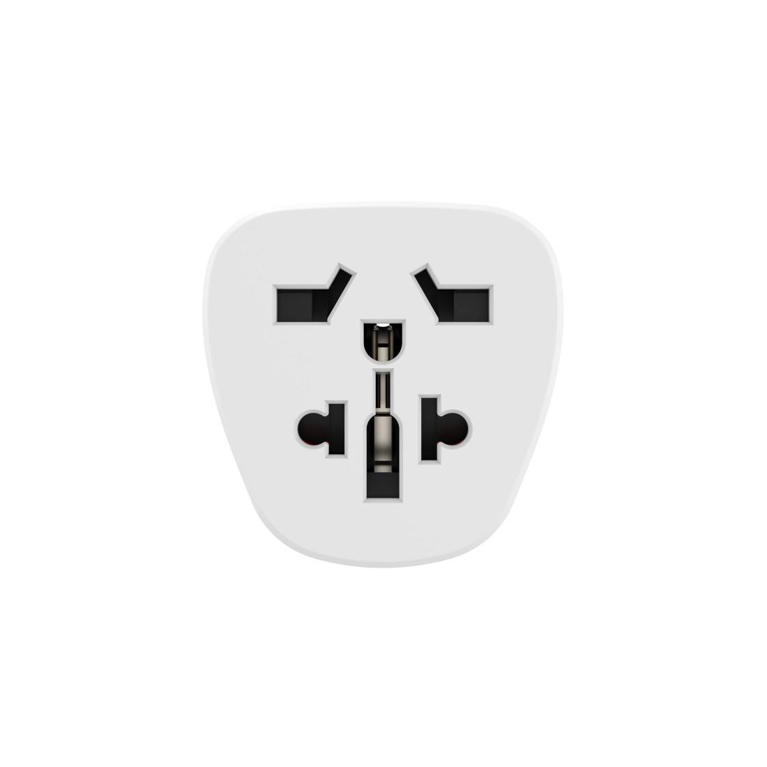 hama 00223456 Reiseadapter Typ E und F, 3-polig, universal, Welt nach Europa, Weiß