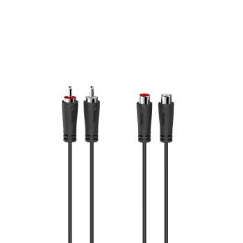 hama 00205095 Audio-Verlängerungskabel, 2 Cinch-Stecker - 2 Cinch-Kupplungen, 5,0 m