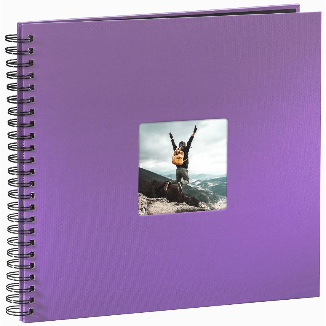 hama 00094871 Spiral-Album "Fine Art", 36x32 cm, 50 schwarze Seiten, Lila