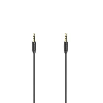 hama 00205117 Audio-Kabel, 3,5-mm-Klinken-St. - St., Stereo, vergoldet, ultradünn, 0,5 m
