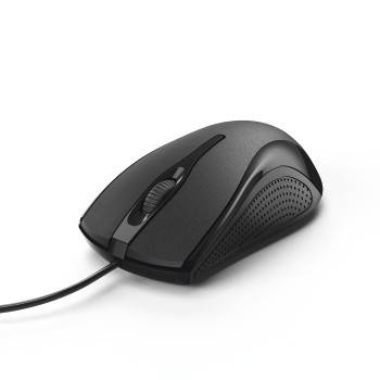 hama 00182602 Optische 3-Tasten-Maus "MC-200", kabelgebunden, Schwarz