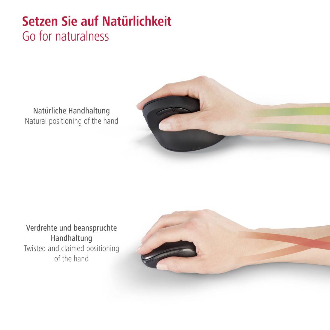 hama 00182699 Vertikale, ergonomische Funkmaus "EMW-500", 6 Tasten, Schwarz