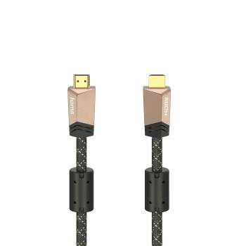 hama 00205025 Premium HDMI™-Kabel mit Ethernet, Stecker - Stecker, Ferrit, Metall, 1,5 m