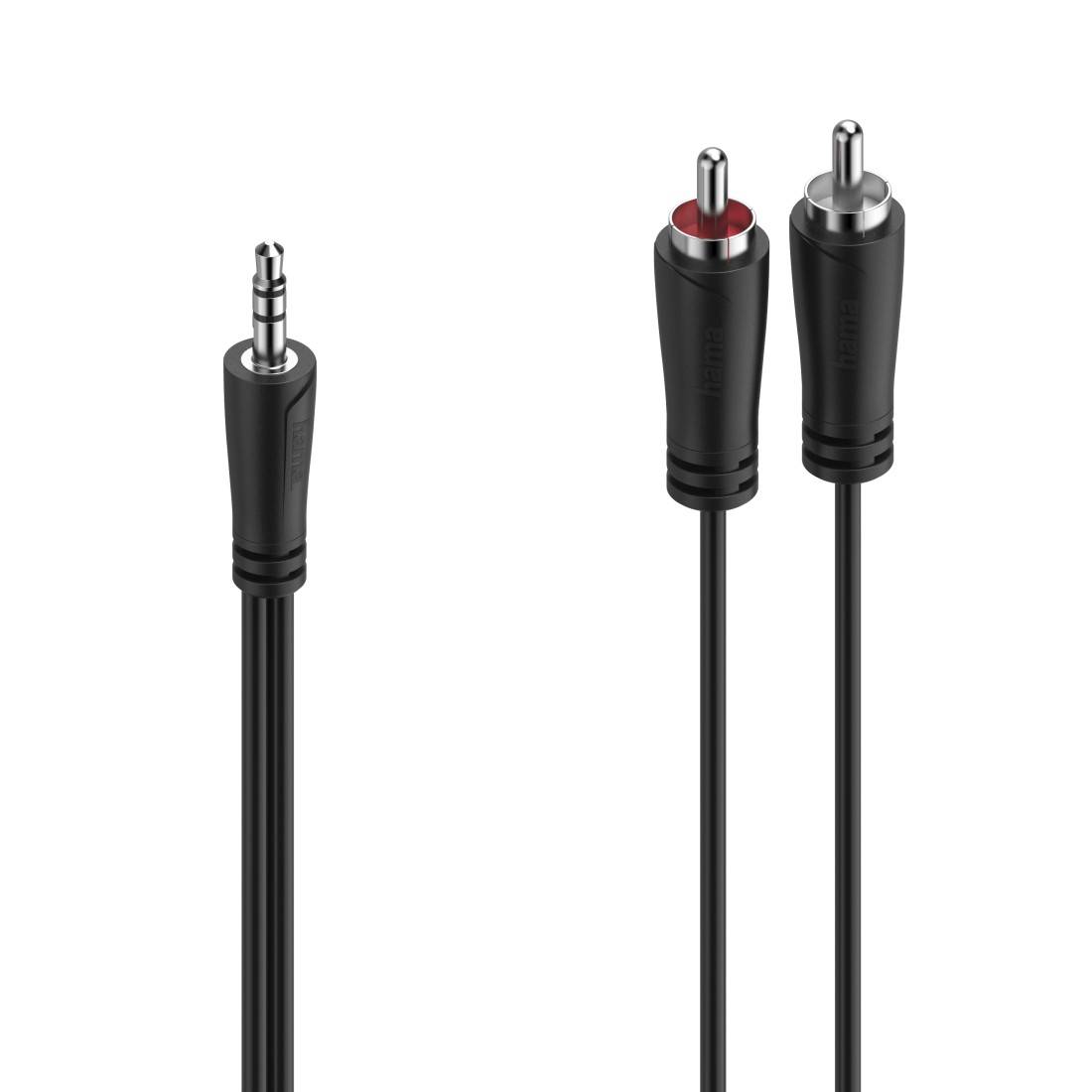 hama 00205110 Audio-Kabel, 3,5-mm-Klinken-Stecker - 2 Cinch-Stecker, Stereo, 1,5 m