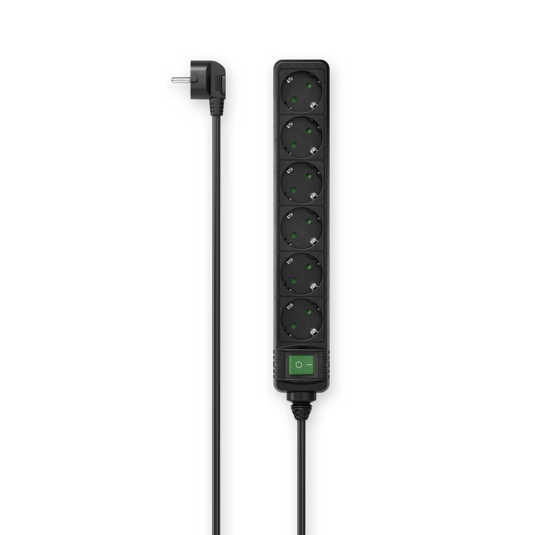 hama 00223011 Steckdosenleiste, 6-fach, Schalter, 3 m, Schwarz