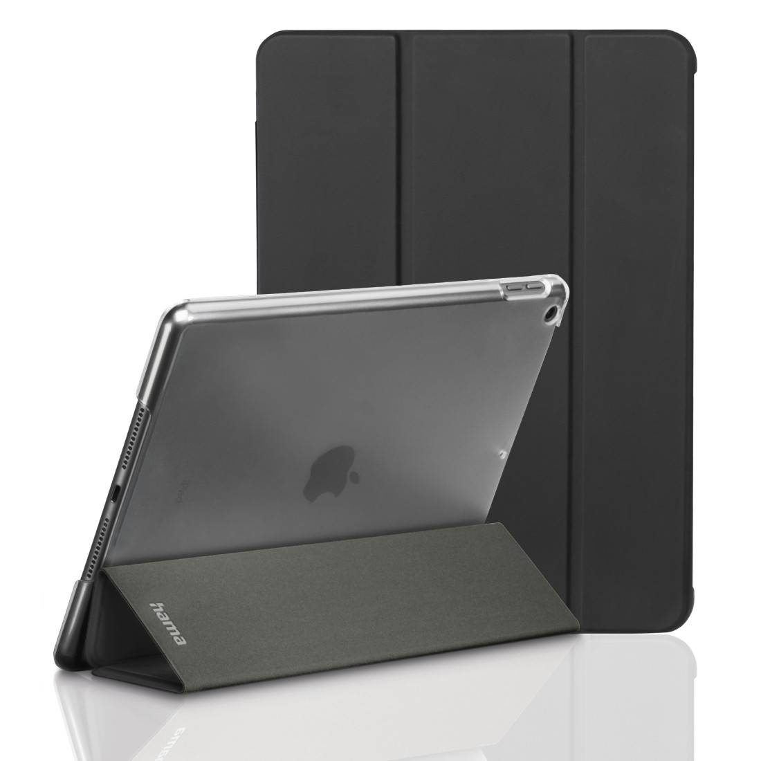 hama 00216401 Tablet-Case "Fold Clear" für Apple iPad 10.2" (2019/2020/2021), Schwarz