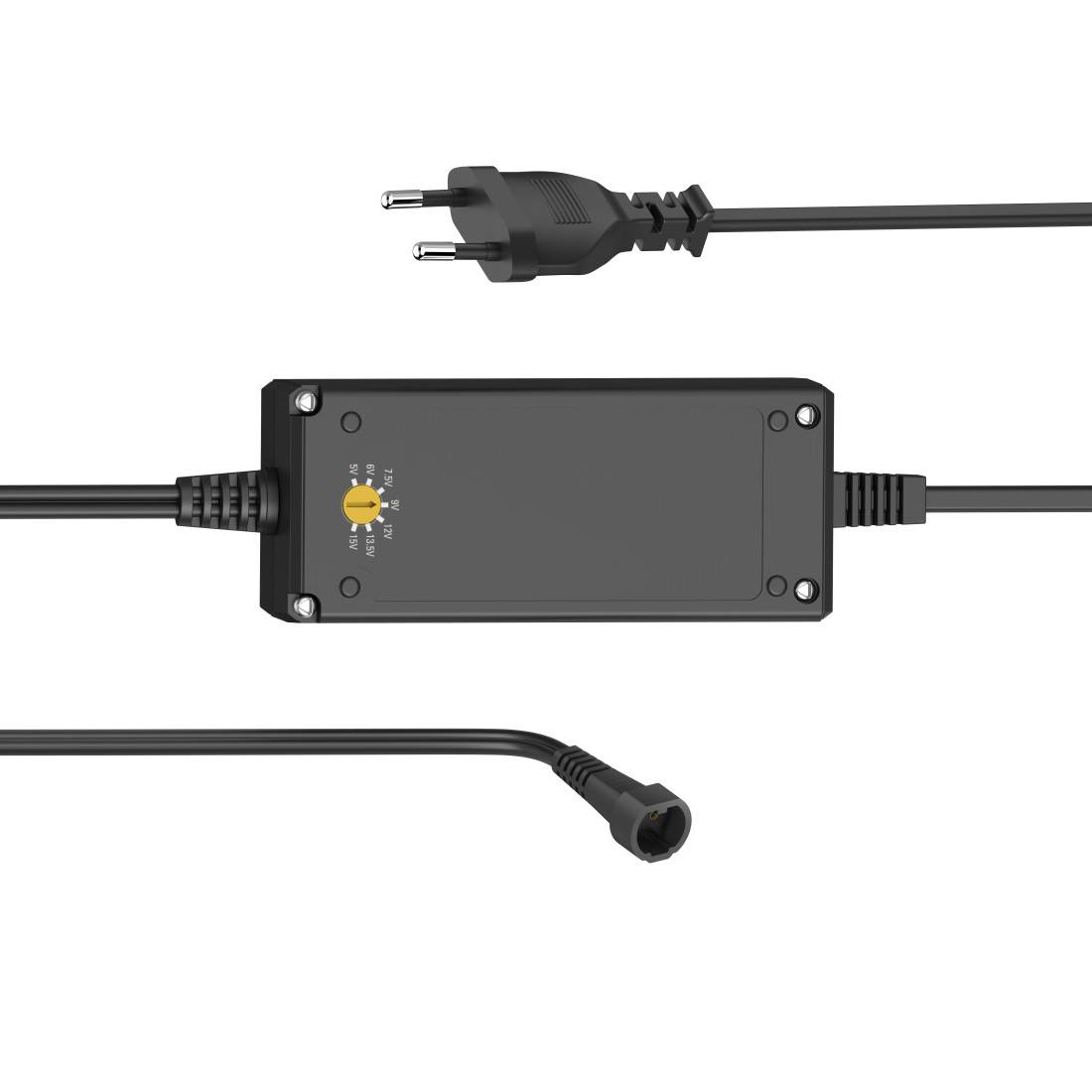 hama 00223618 Schaltnetzteil universal, einstellbar, 3000mA, 36W, max. 15V, 7 Adapter