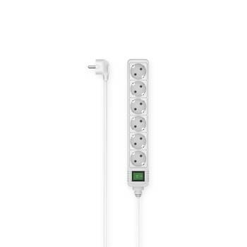 hama 00223007 Steckdosenleiste, 6-fach, Schalter, 1,4 m, Weiß