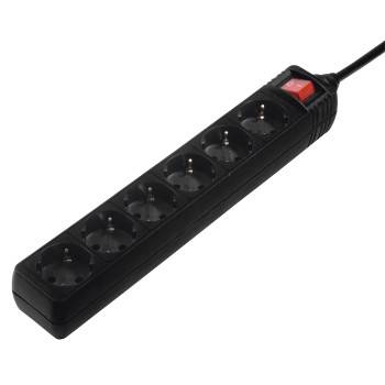 hama 00047760 Steckdosenleiste 6-fach, mit Schalter, 1,4 m, Schwarz