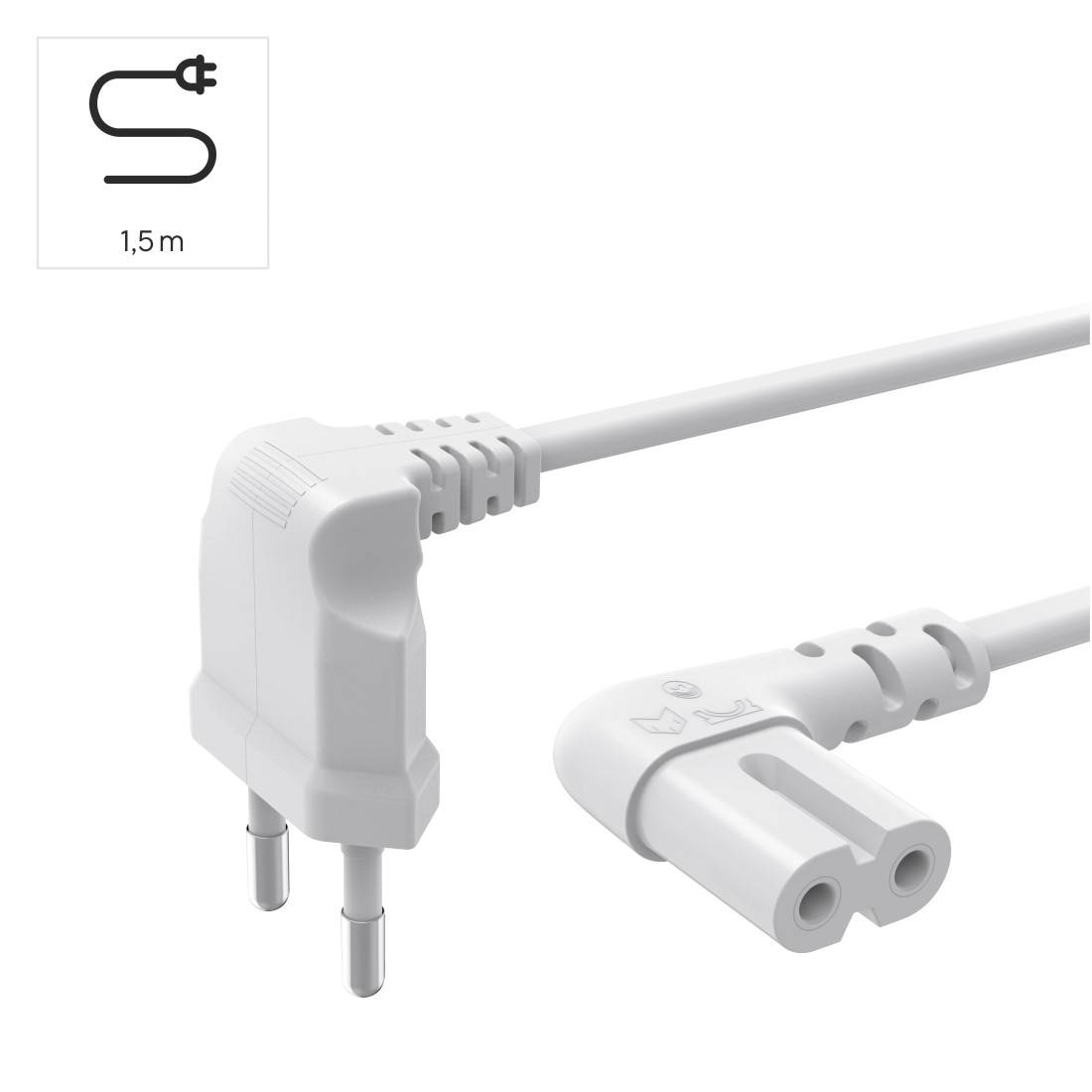 Hama 00223281 Strom Netzkabel Weiß 1.5m