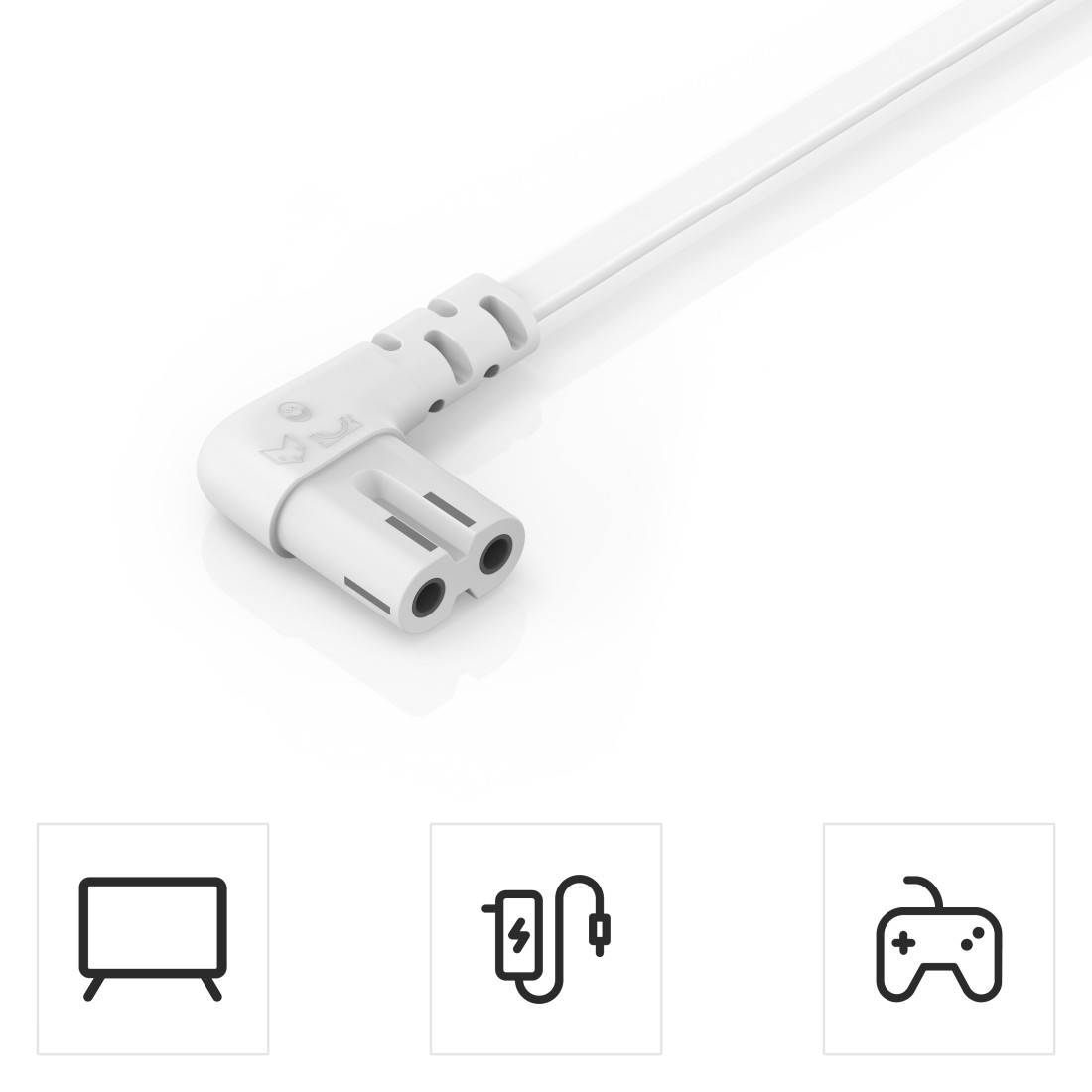 Hama 00223281 Strom Netzkabel Weiß 1.5m