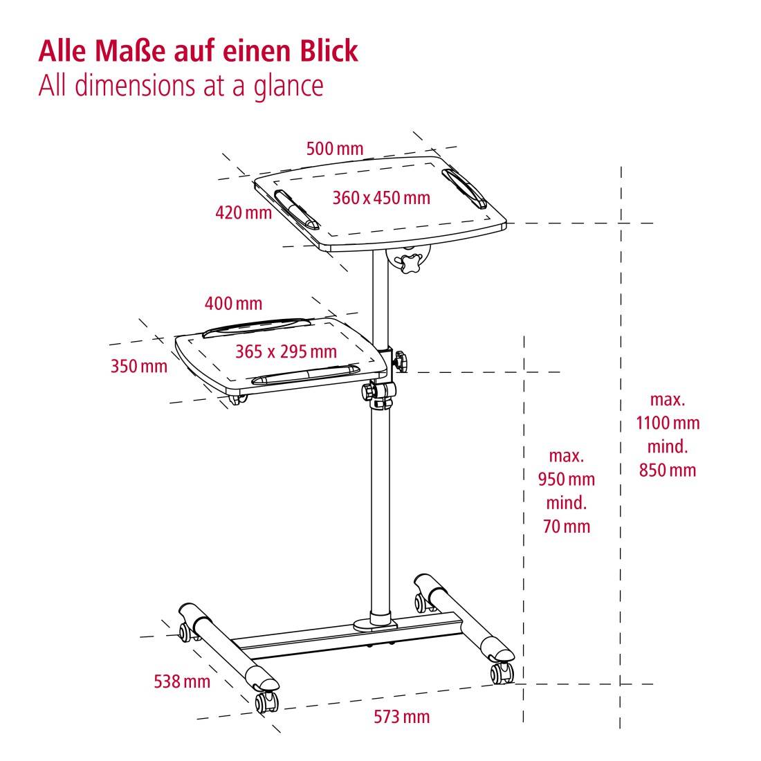 Hama Projektionstisch Schwarz