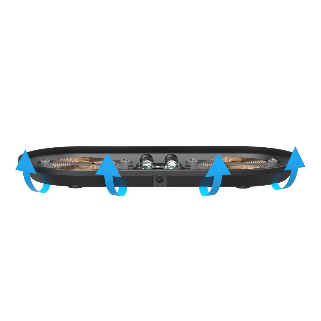 hama 00201682 Wireless Charger "QI-FC10 DUO", 10 W, kabelloses Smartphone-Ladepad, Schw.