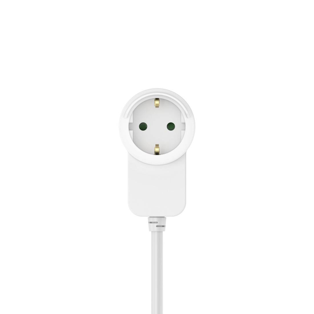 hama 00223081 Steckdosenleiste, 3-fach, Schalter, Zusatzsteckdose am Stecker, 1,4 m, Weiß