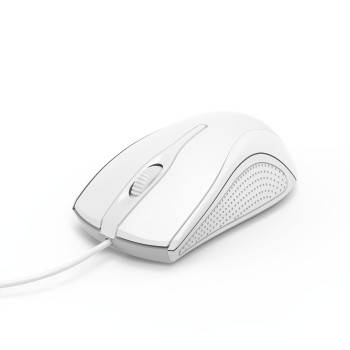 hama 00182603 Optische 3-Tasten-Maus "MC-200", kabelgebunden, Weiß