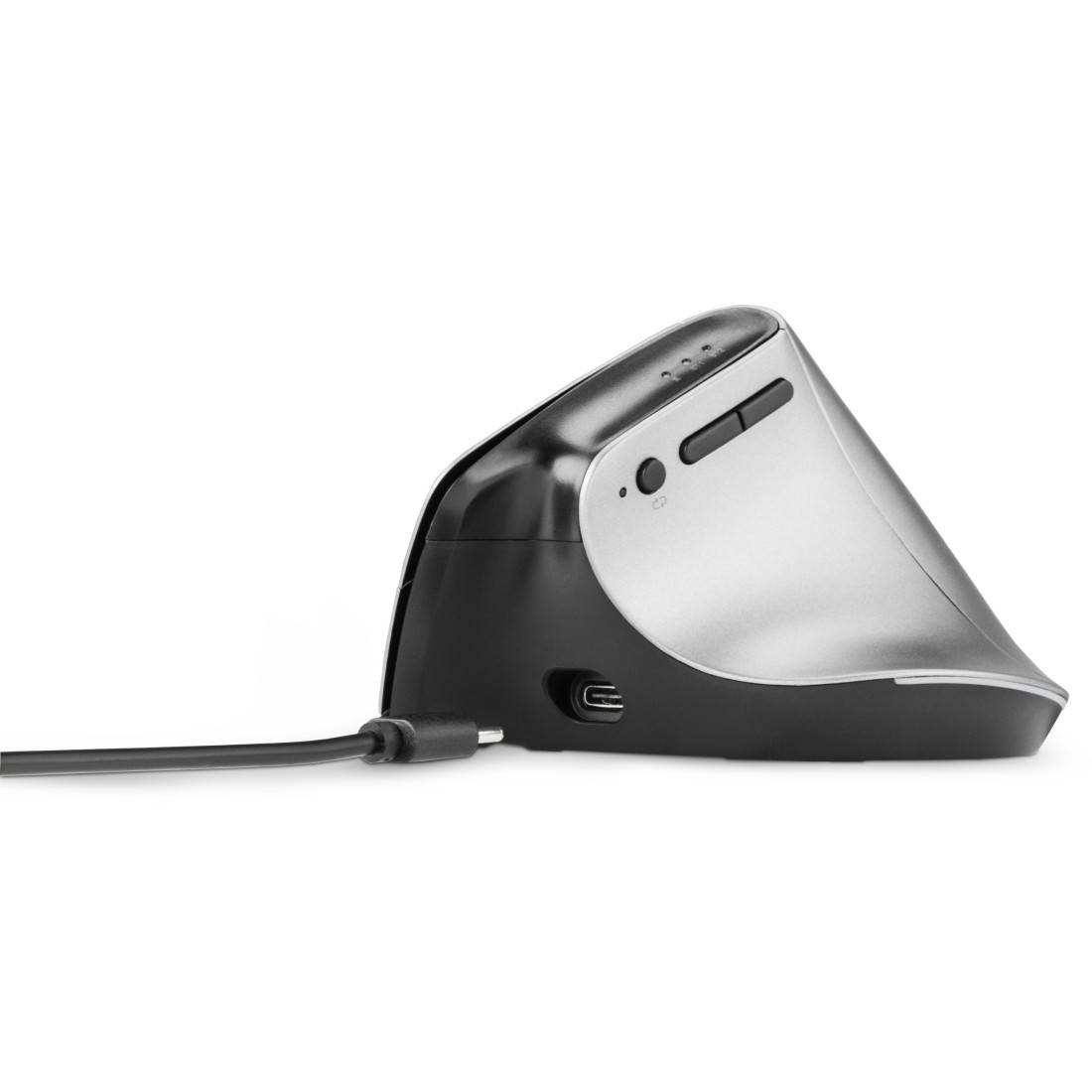 hama 00182691 Ergonomische Vertikalmaus "EMW-700", wiederaufladbar, Multi Device, Anthra.