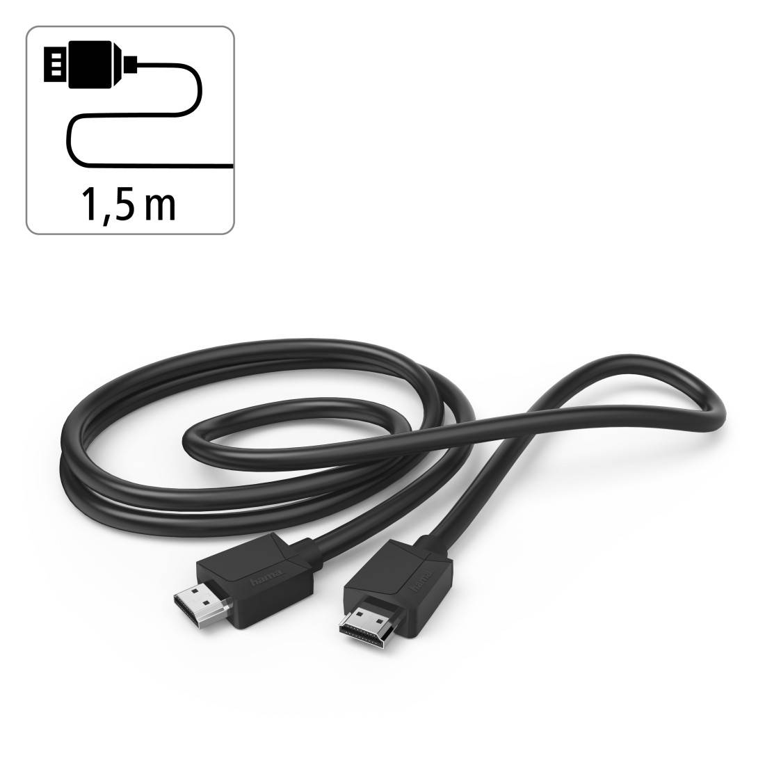 hama 00205005 High Speed HDMI™-Kabel, 4K, Stecker - Stecker, Ethernet, 1,5 m