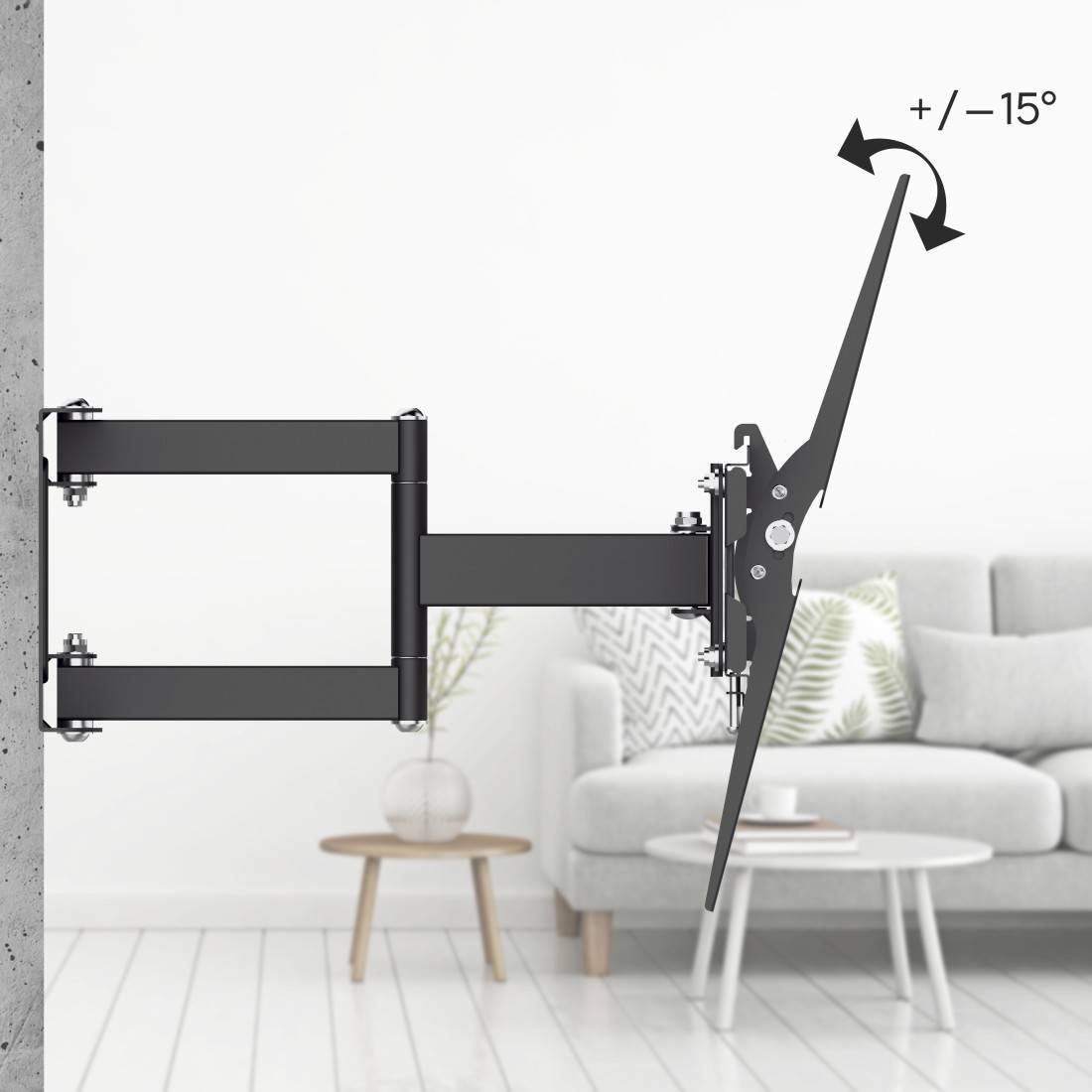 hama 00118125 TV-Wandhalterung FULLMOTION, 165 cm (65"), Scherenarm, Schwarz