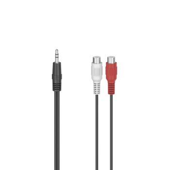 hama 00205185 Audio-Adapter, 2x Cinch-Kupplung - 3,5-mm-Klinken-Stecker, Stereo