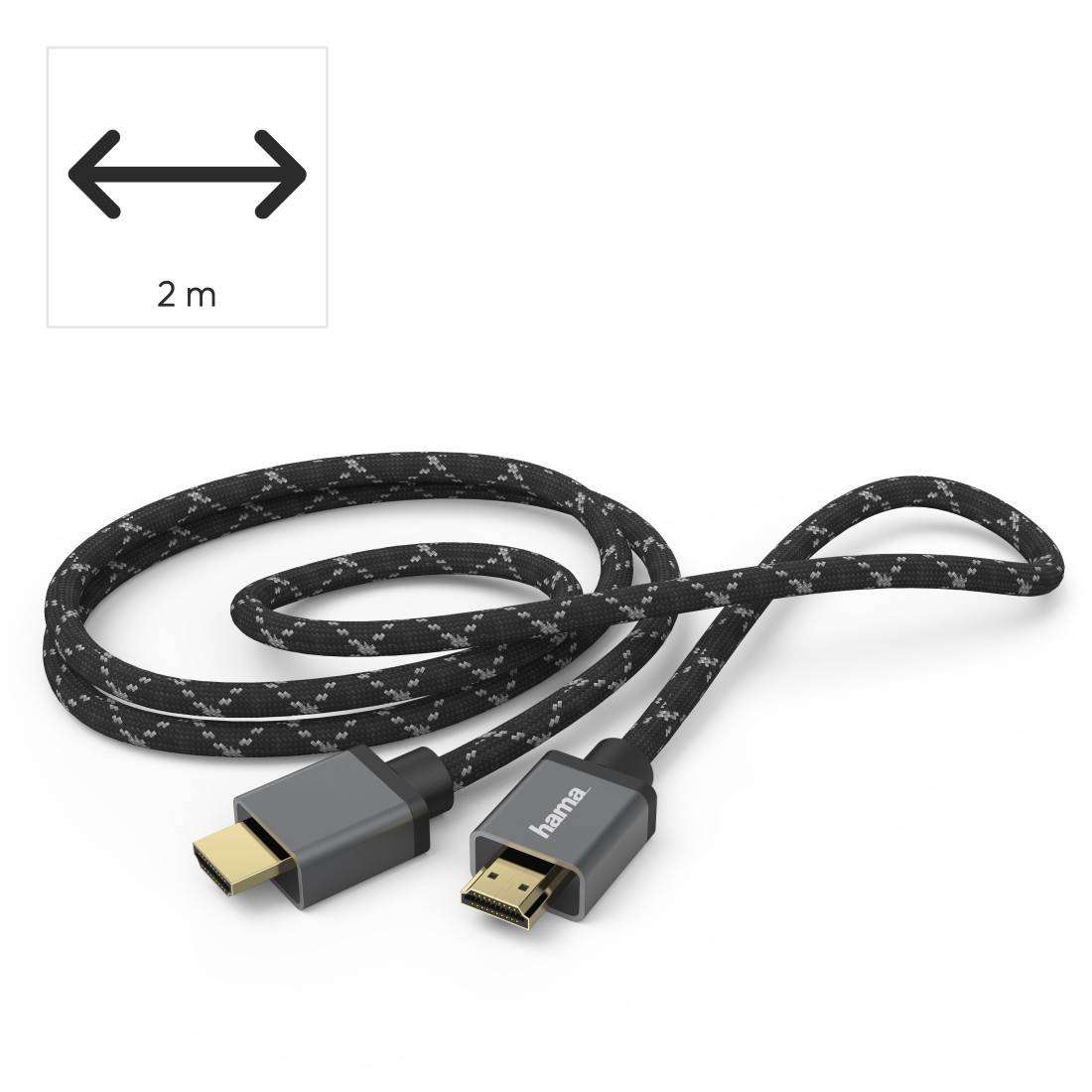 hama 00200504 Ultra High Speed HDMI™-Kabel, zertifiziert, Ultra-HD 8K, Alu, 2,0 m