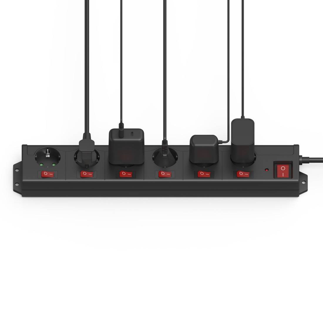 Hama 00223160 Steckdosenleiste mit Schalter Schwarz Schutzkontakt 1St.