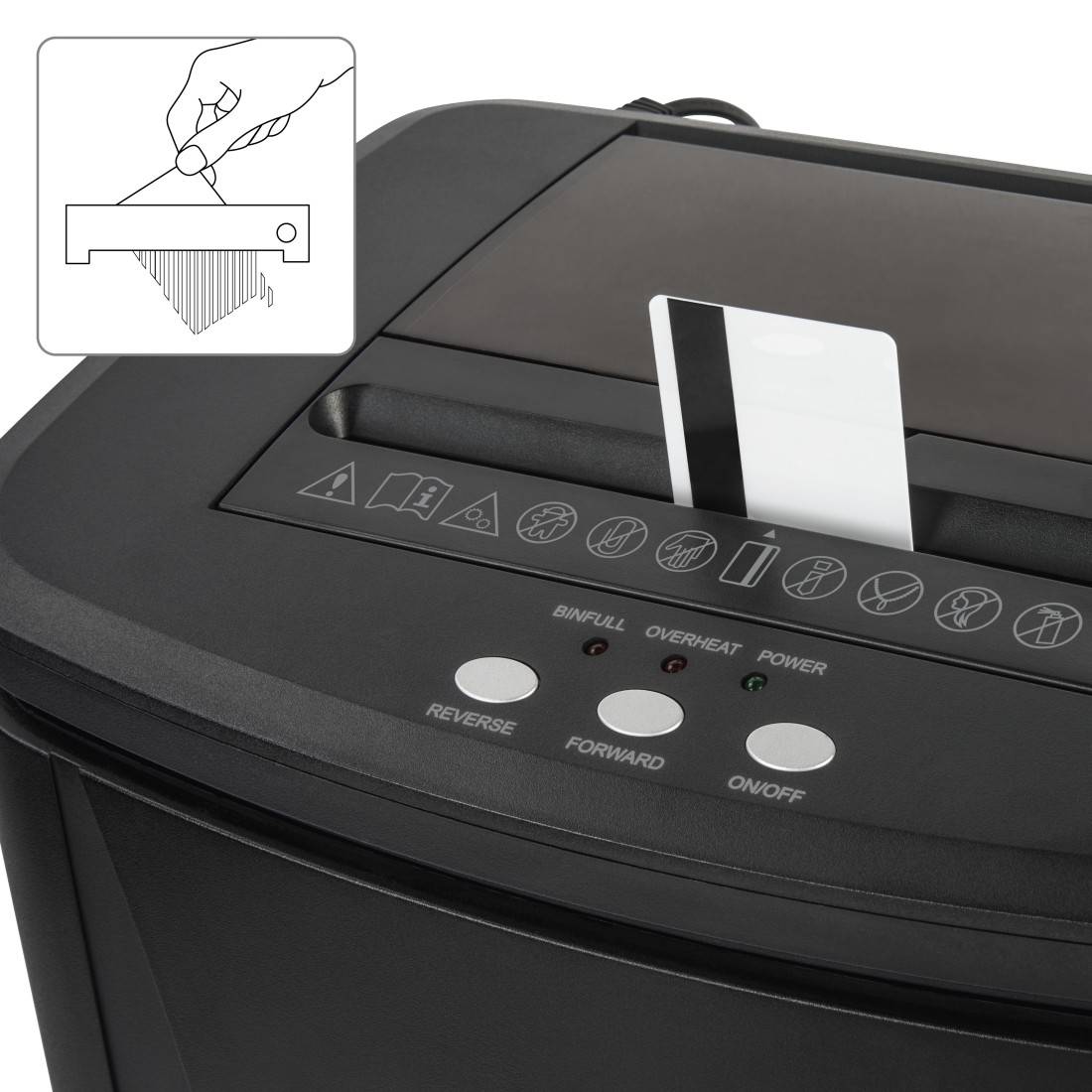 Hama Premium Auto M120 Aktenvernichter 125 Blatt Mikroschnitt 4 x 20 mm P-3 25 l Vernichtet auch Kreditkarte