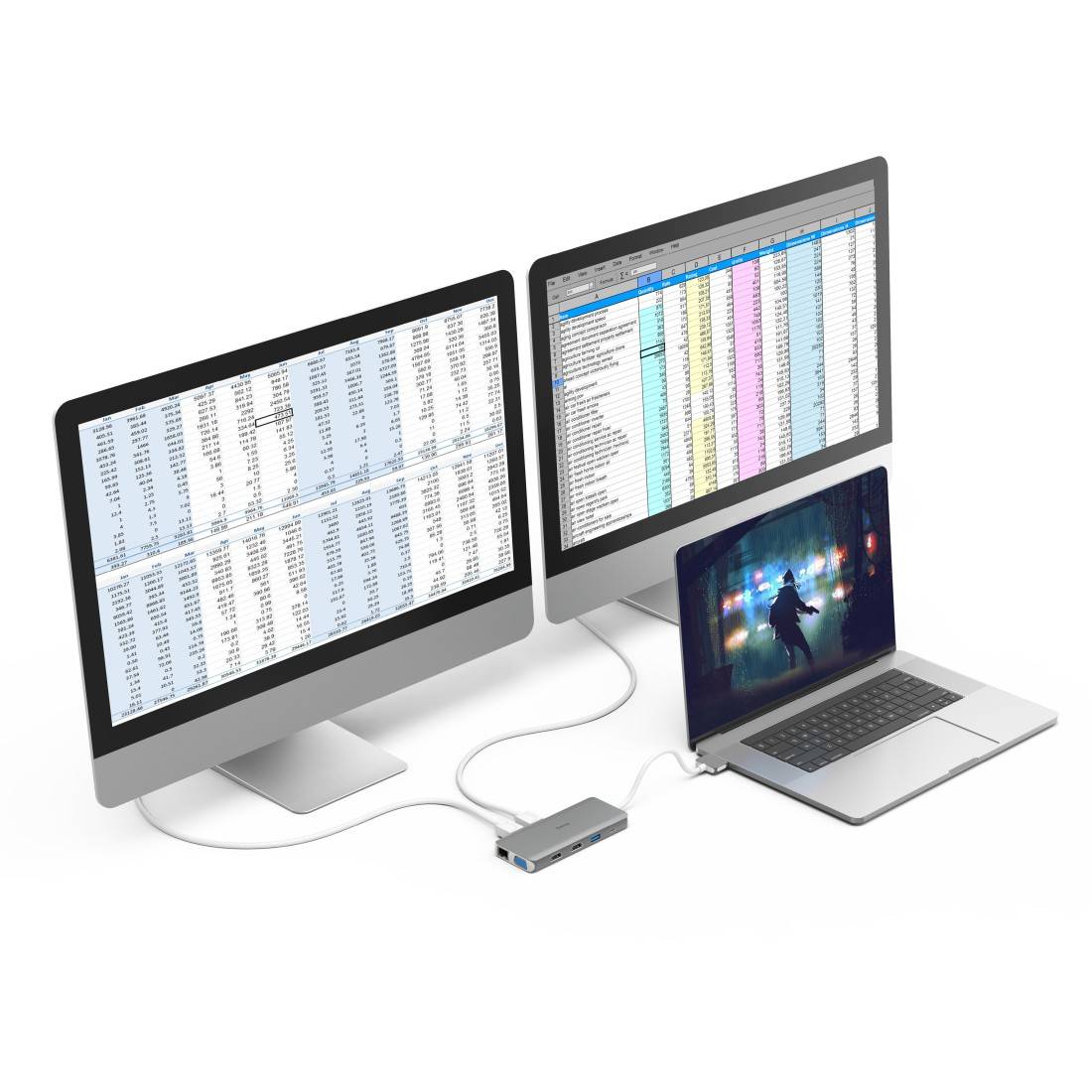 Hama USB-C® Dockingstation 00200133 Passend für Marke Dockingstations: Apple MacBook inkl. Ladefunktion, USB-C® Power Delivery