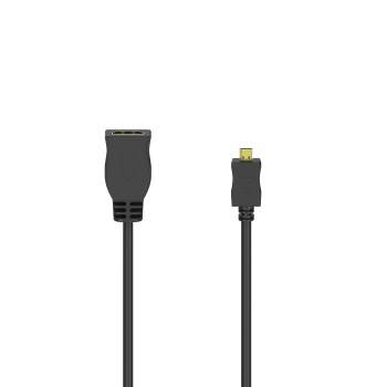 hama 00205168 HDMI™-Kabeladapter, Typ D (Micro) St. - Typ A Kupplung, Ethernet, vergoldet