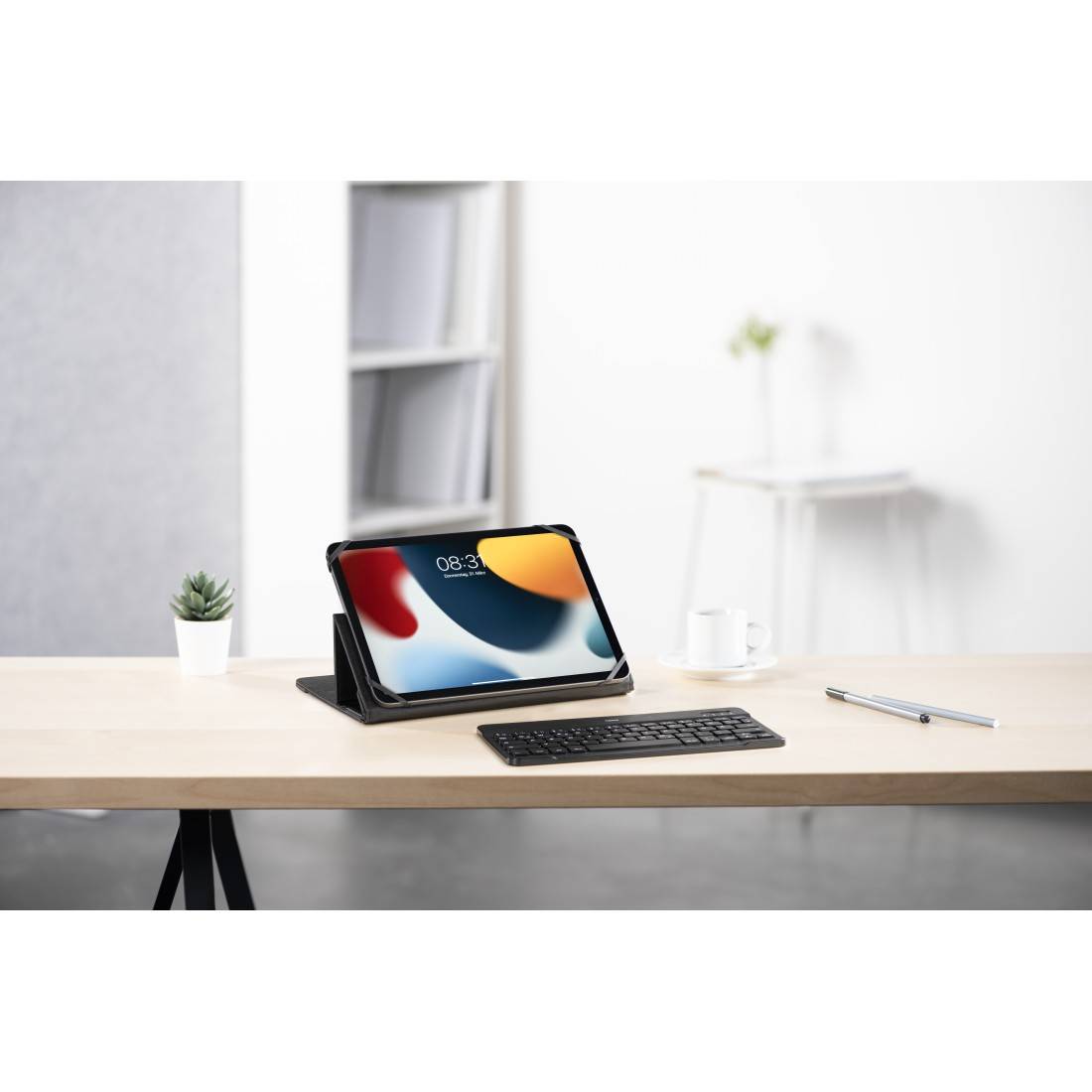 hama 00125131 Bluetooth®-Tastatur mit Tablet-Tasche "KEY4ALL X3100", Schwarz, QWERTZ