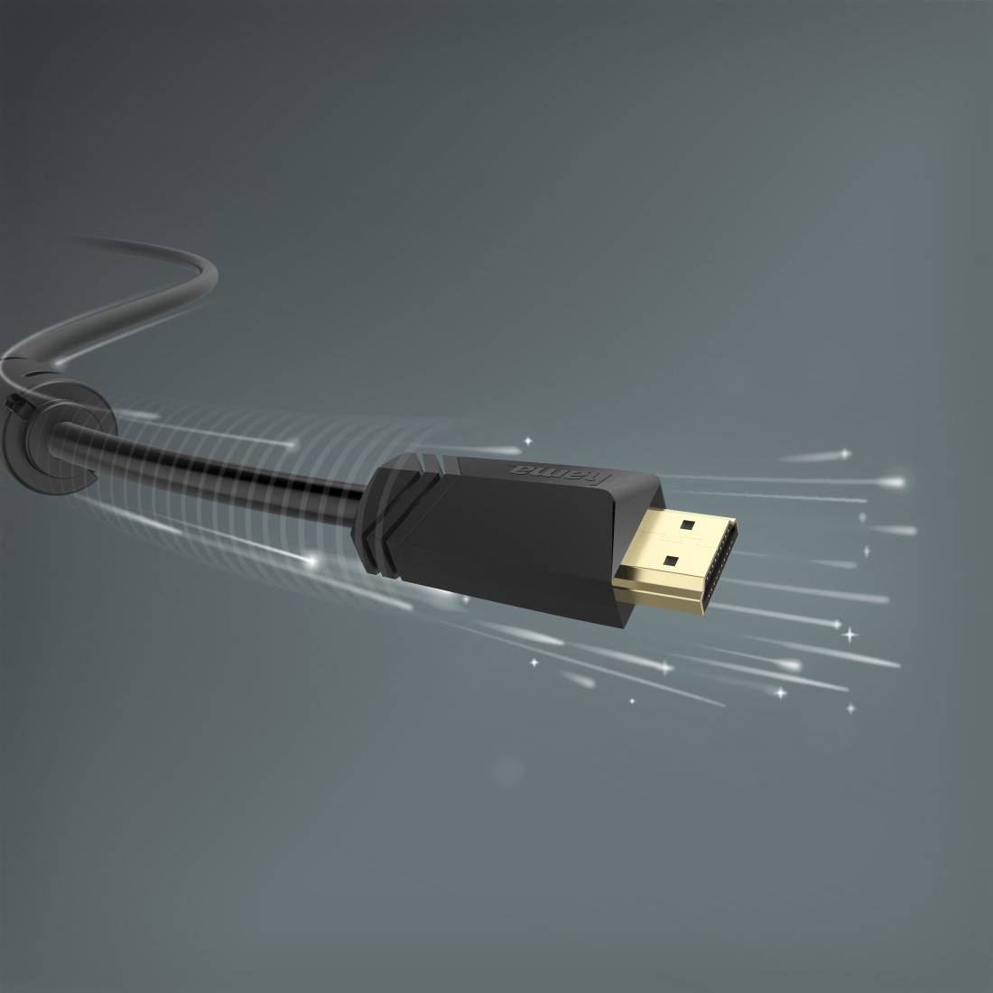 hama 00205009 High Speed HDMI™-Kabel, Stecker - Stecker, 4K, Ethernet, vergoldet, 10,0 m