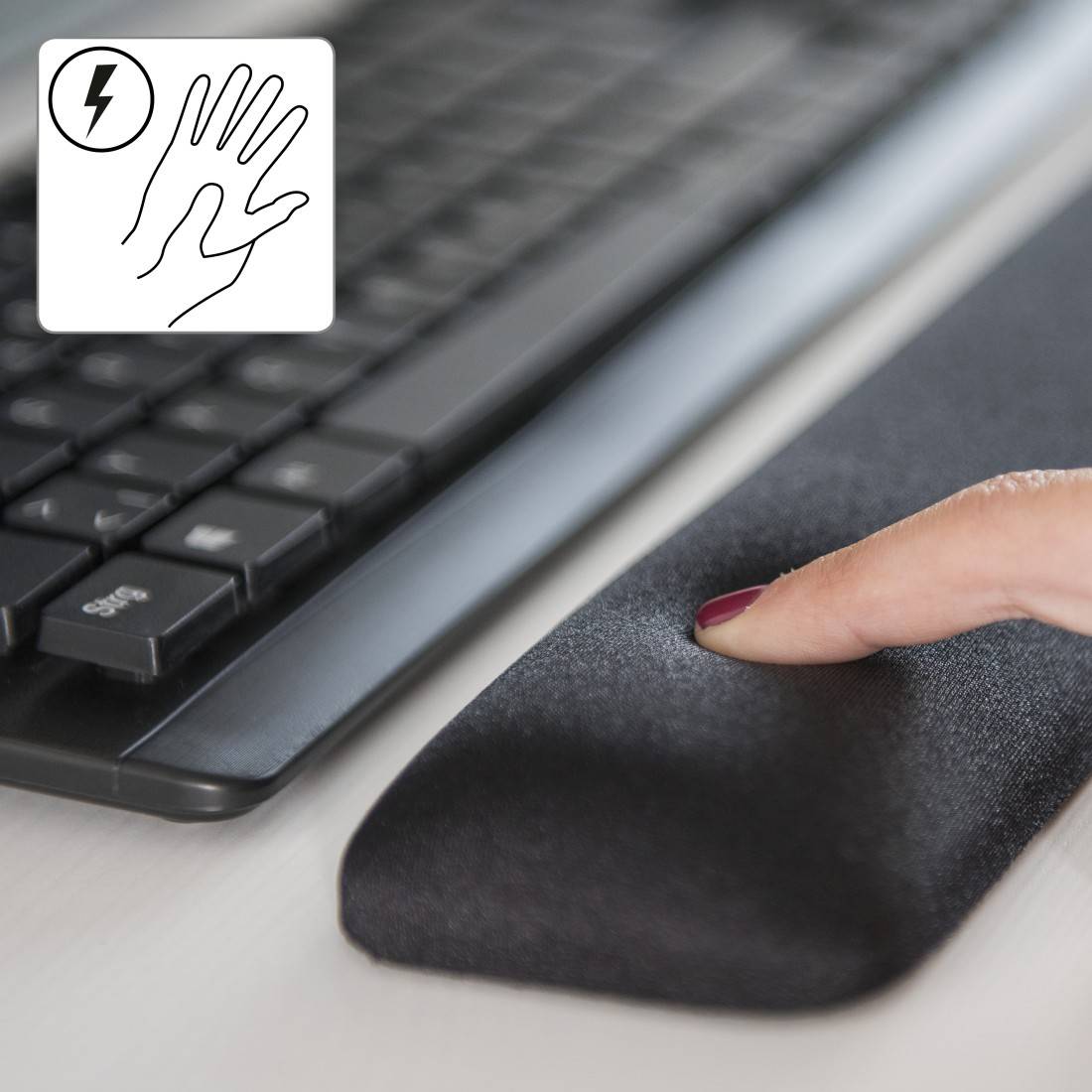 Hama Ergonomic Handballenauflage Schwarz