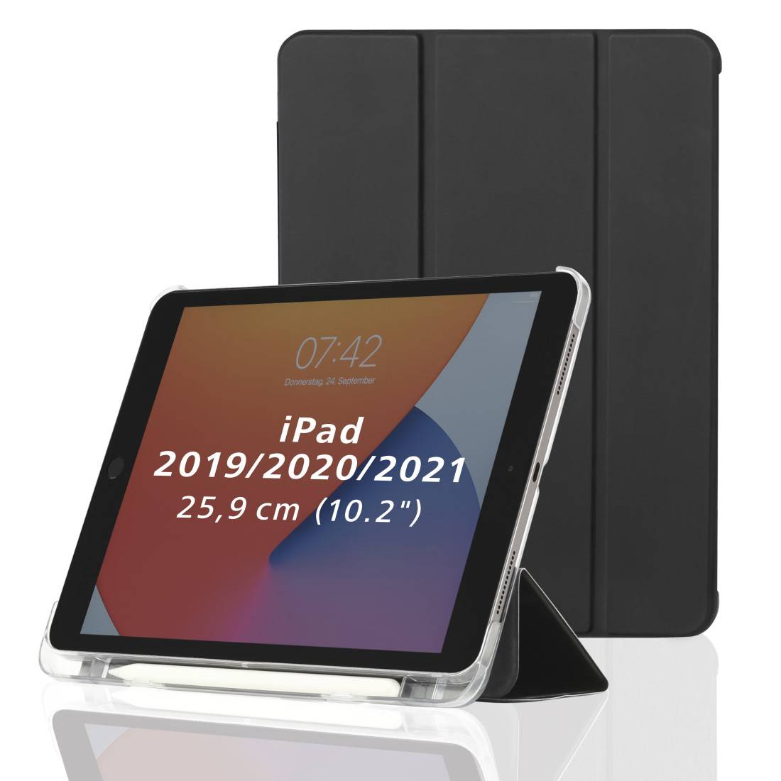 hama 00216407 Tablet-Case "Fold Clear" mit Stiftfach für iPad 10.2" (2019/2020/2021)