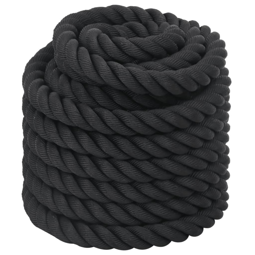 vidaXL Kampfseil Schwarz 15 m 11 kg Polyester
