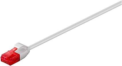Goobay 93736 CAT 6 Slim Kabel Netzwerkkabel RJ45 Stecker 250 MHz Kupfer Patchkabel Ethernet LAN Kabel U/UTP Grau 20m