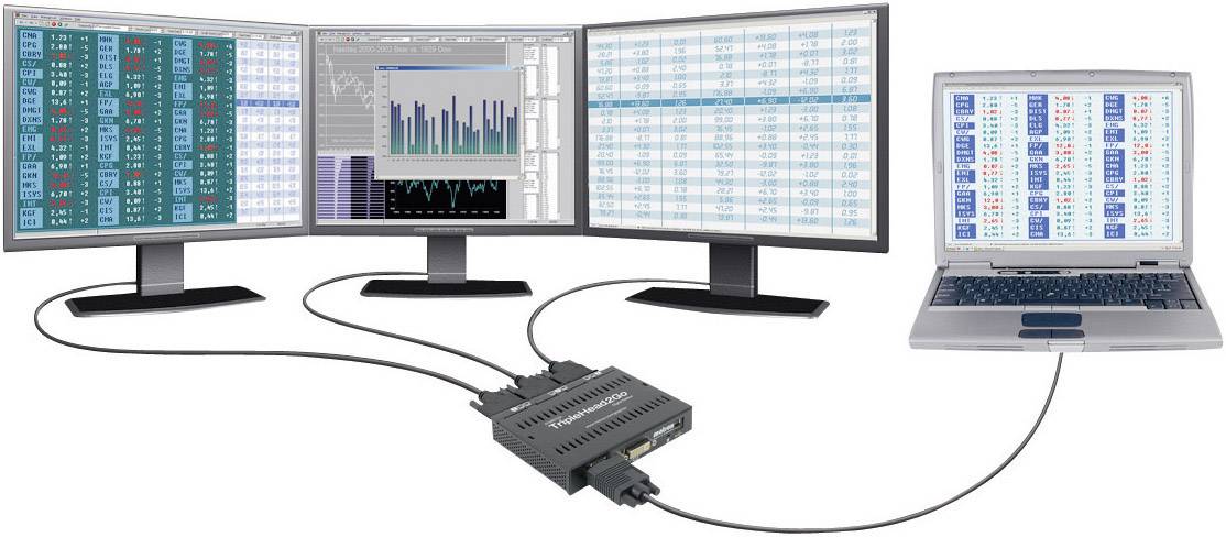 Matrox TripleHead2GO Externe Grafikkarte Anzahl unterstützter Monitore: 3