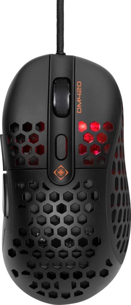 DELTACO GAMING DM420 Gaming-Maus Kabelgebunden Optisch Schwarz 6 Tasten 400 dpi, 800 dpi, 1200 dpi, 1600 dpi, 3200 dpi, 6400 dpi Beleuchtet
