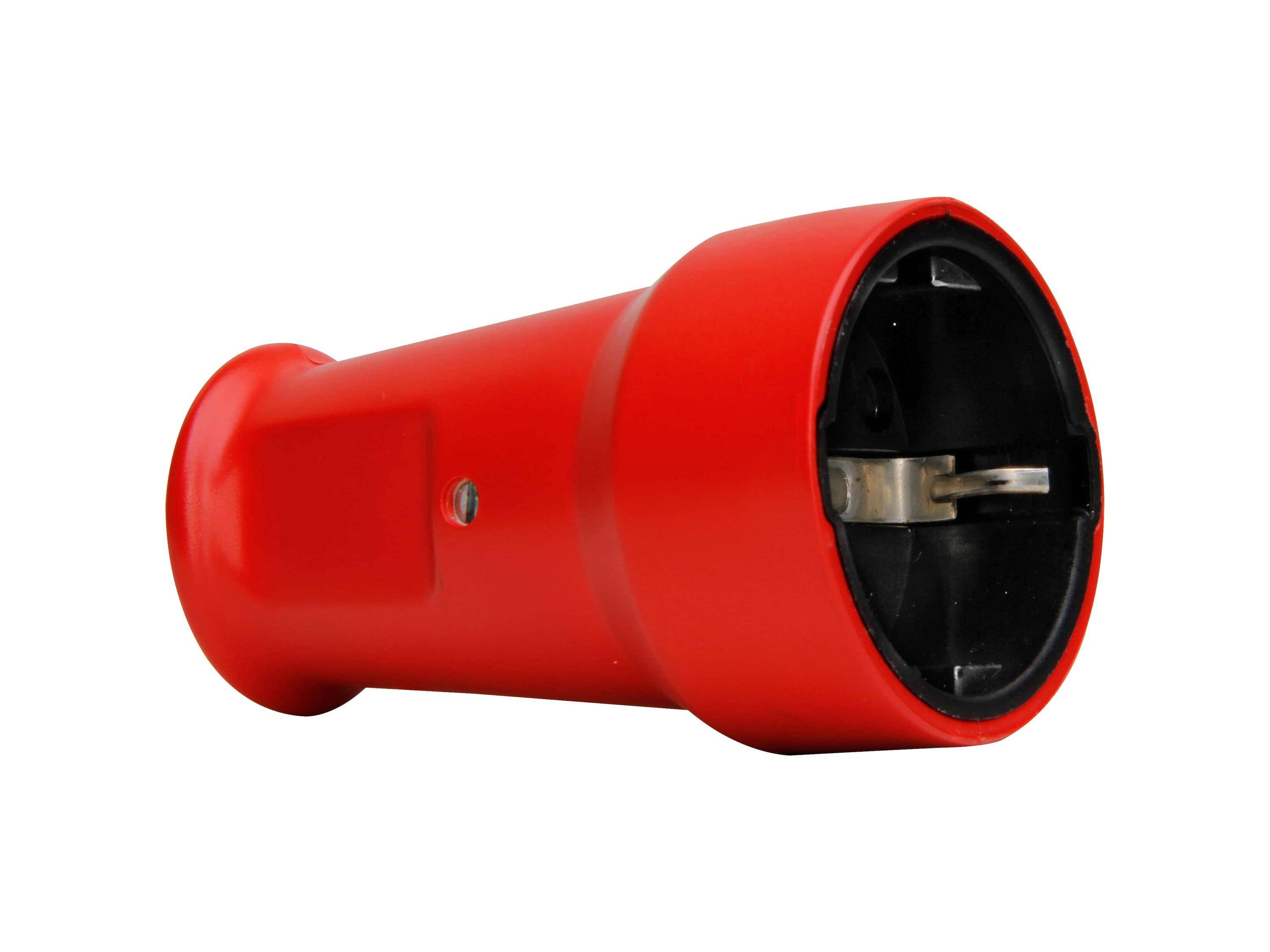 KOPP Schutzkontakt-Schalenkupplung 182712001, klein, Knickschutz, rot