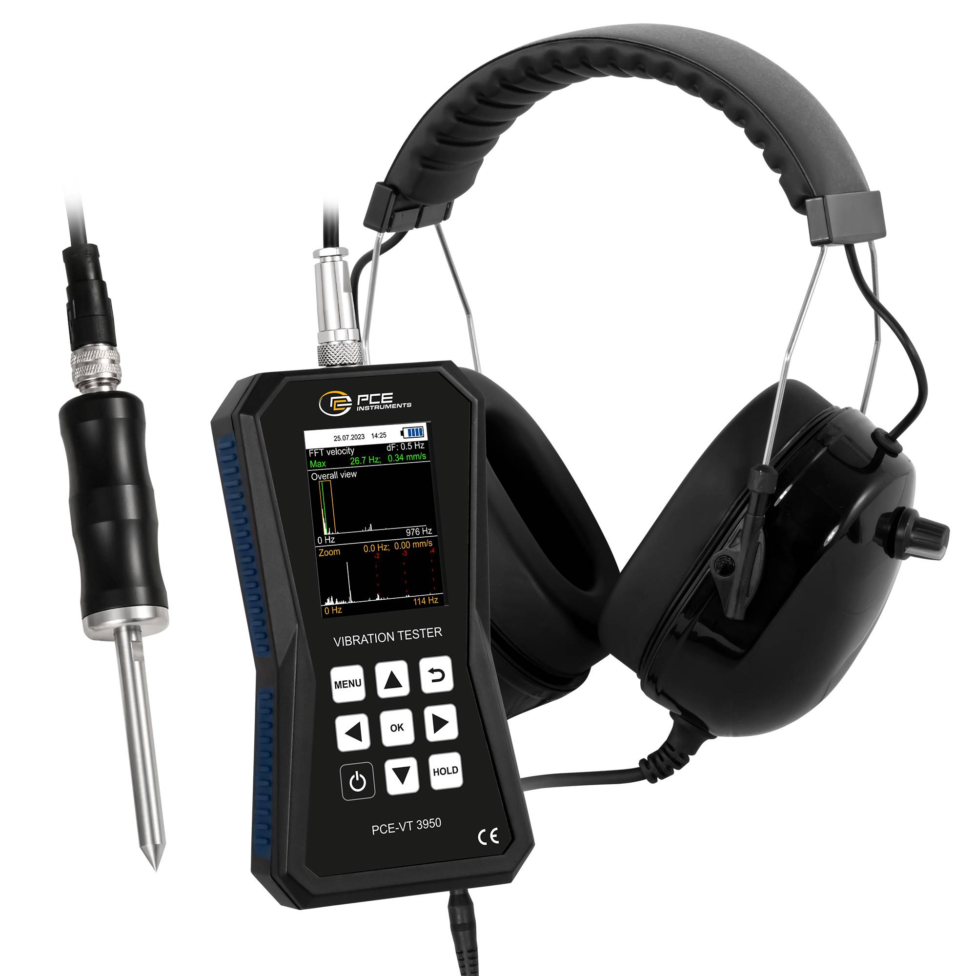 PCE Instruments PCE-VT 3950S Vibrationsmessgerät ±2%