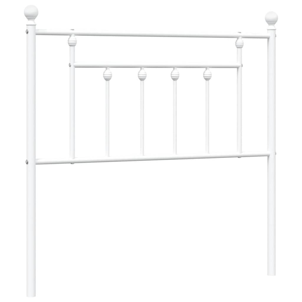 vidaXL Kopfteil Metall Weiß 90 cm