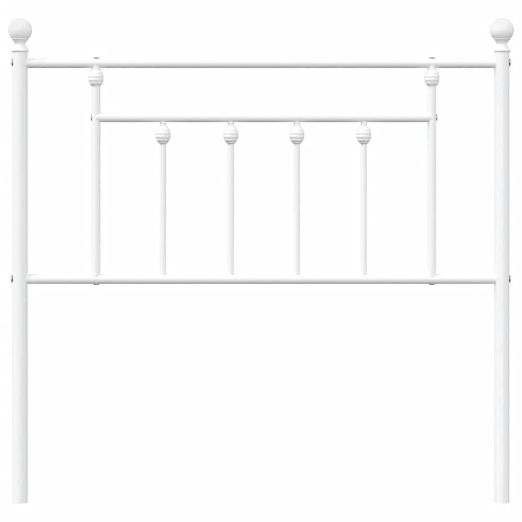vidaXL Kopfteil Metall Weiß 90 cm
