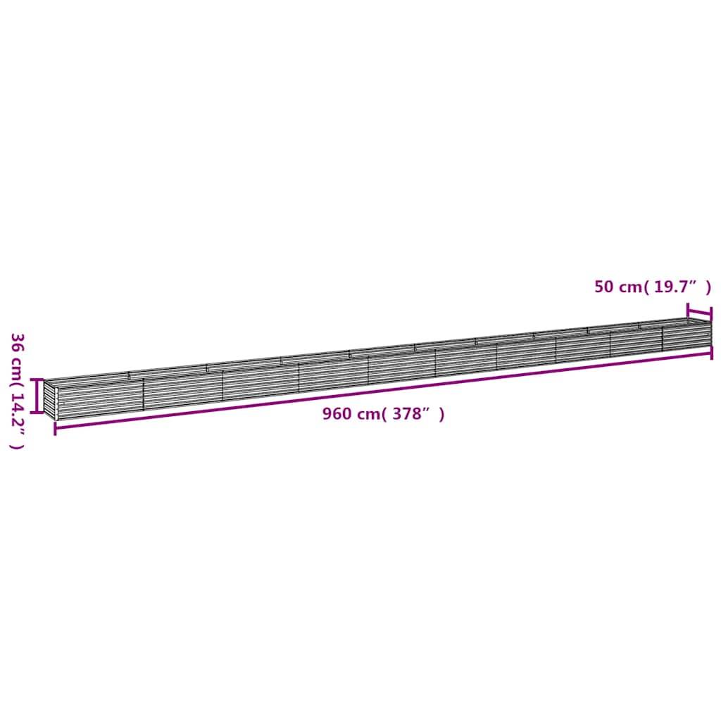 vidaXL Hochbeet 960x50x36 cm Cortenstahl