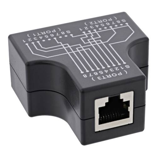 InLine® Cat.5e STP T-Adapter (Port-Doppler), RJ45 Buchse an 2x RJ45 Buchse