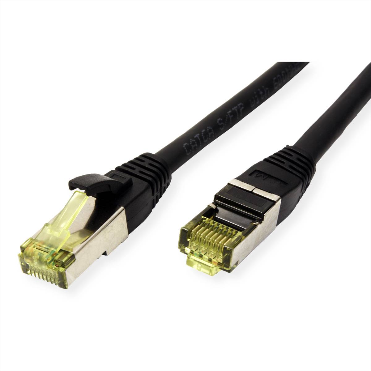 ROLINE Outdoor Patchkabel Kat.6A (Class EA) S/FTP (PiMF), Litzendraht, LSOH, schwarz, 3 m