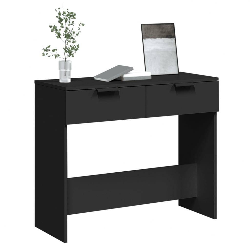 vidaXL Konsolentisch Schwarz 90x36x75 cm Holzwerkstoff